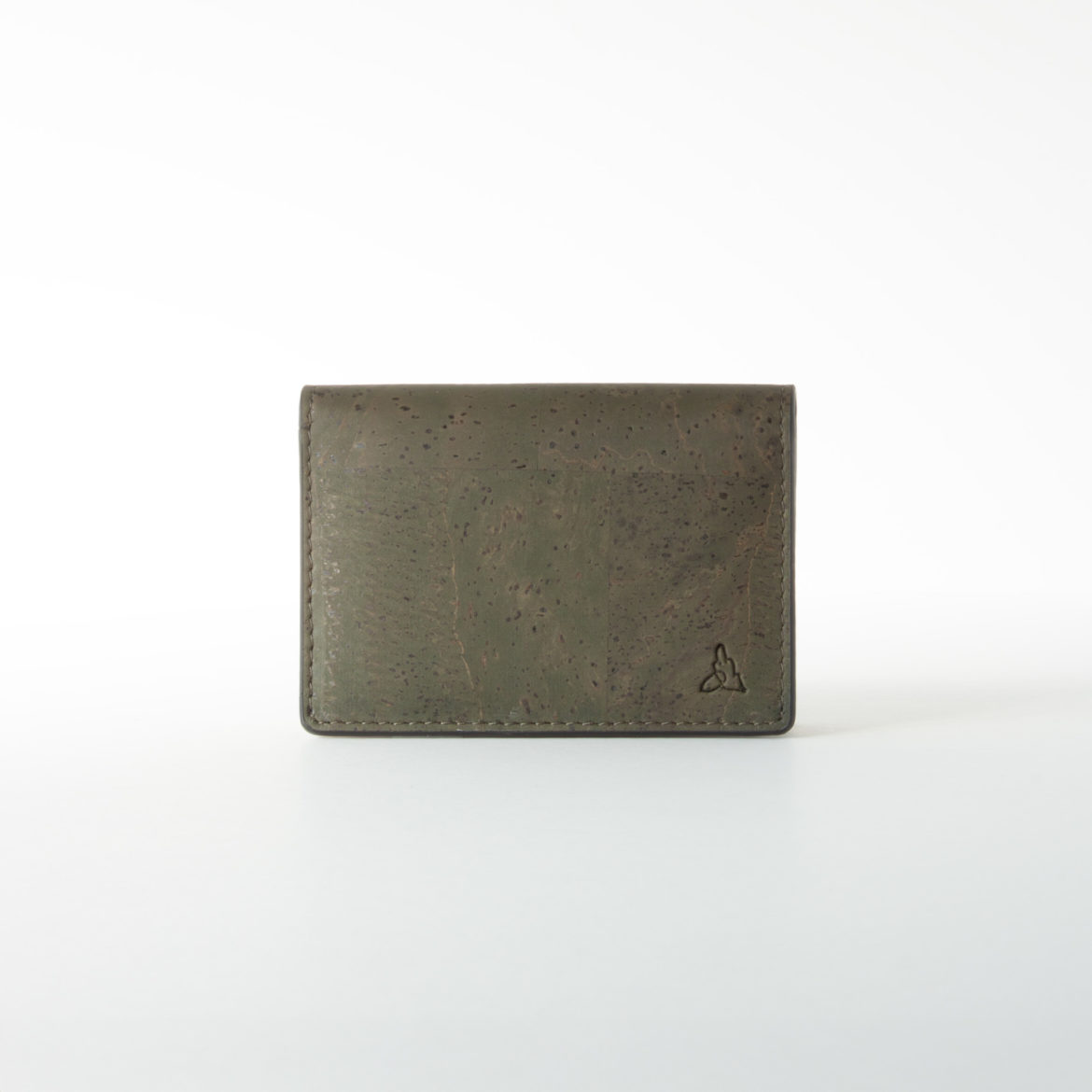 コルクの名刺入れオリーブグリーン